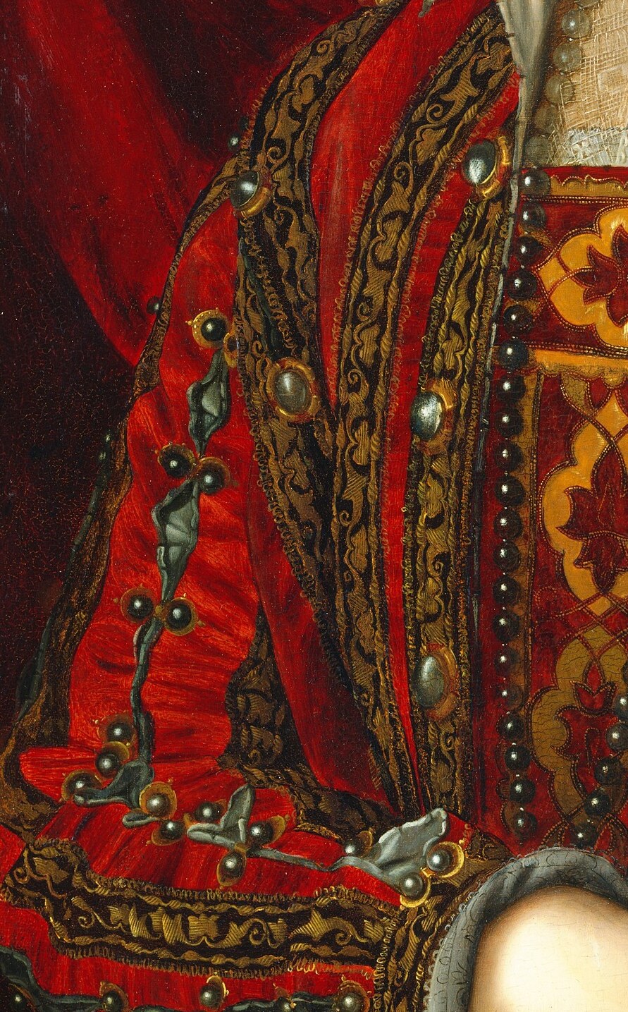 This gown is woven with real gold thread.