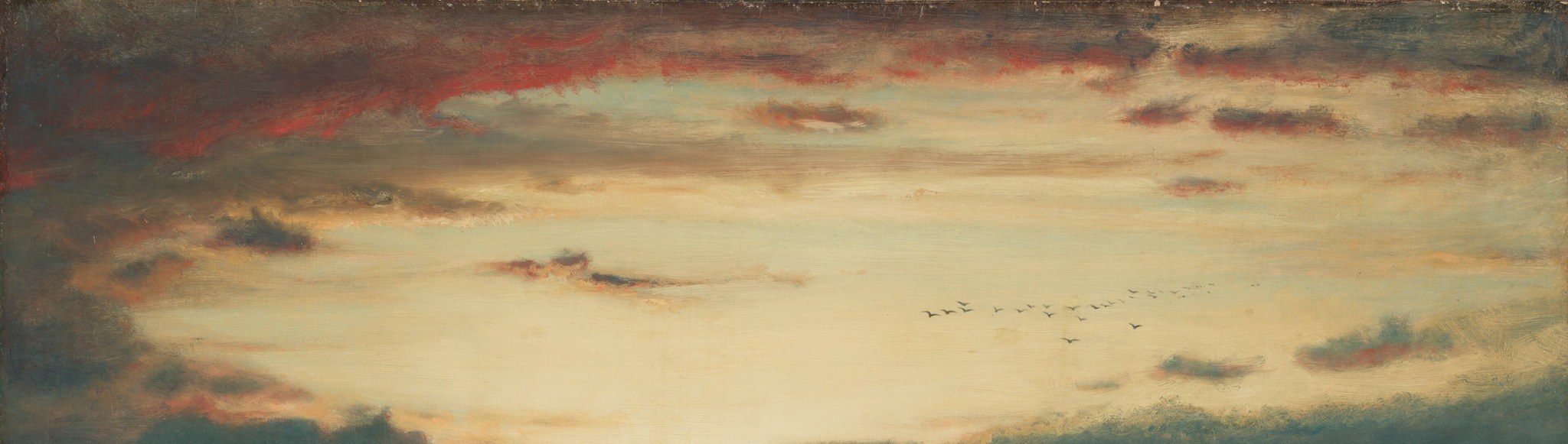 Amber clouds glowed, a warm farewell.