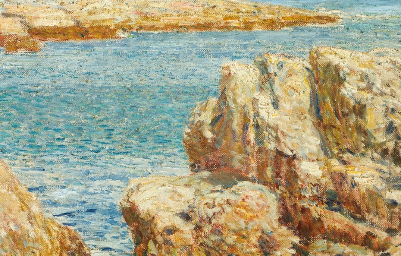The artist used luminous colors for the water.