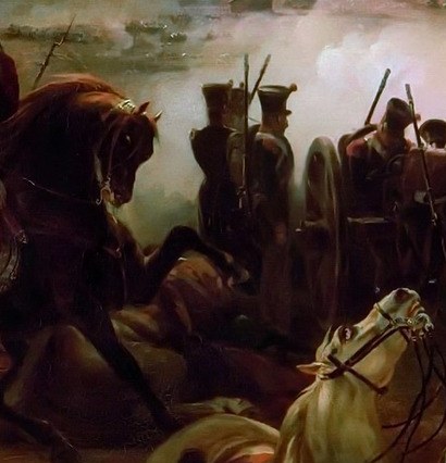 Napoleon leads his army to victory.