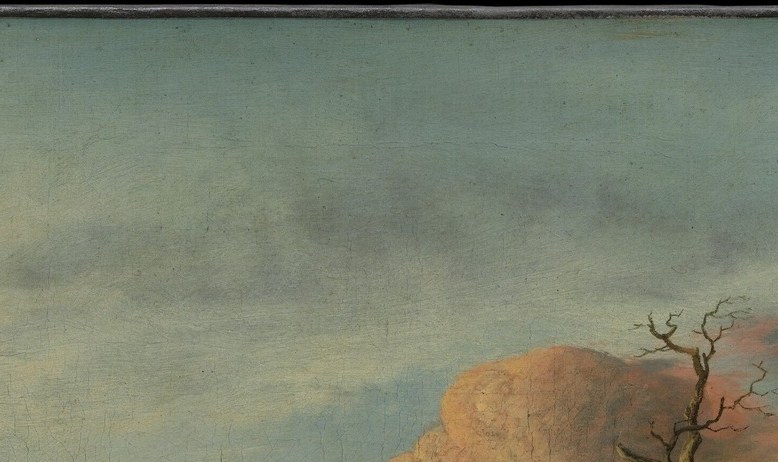 That thin strip alone lights the cloud, the water, and the land.