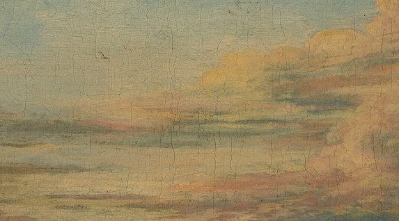 A church spire at the vanishing point. Barely visible.