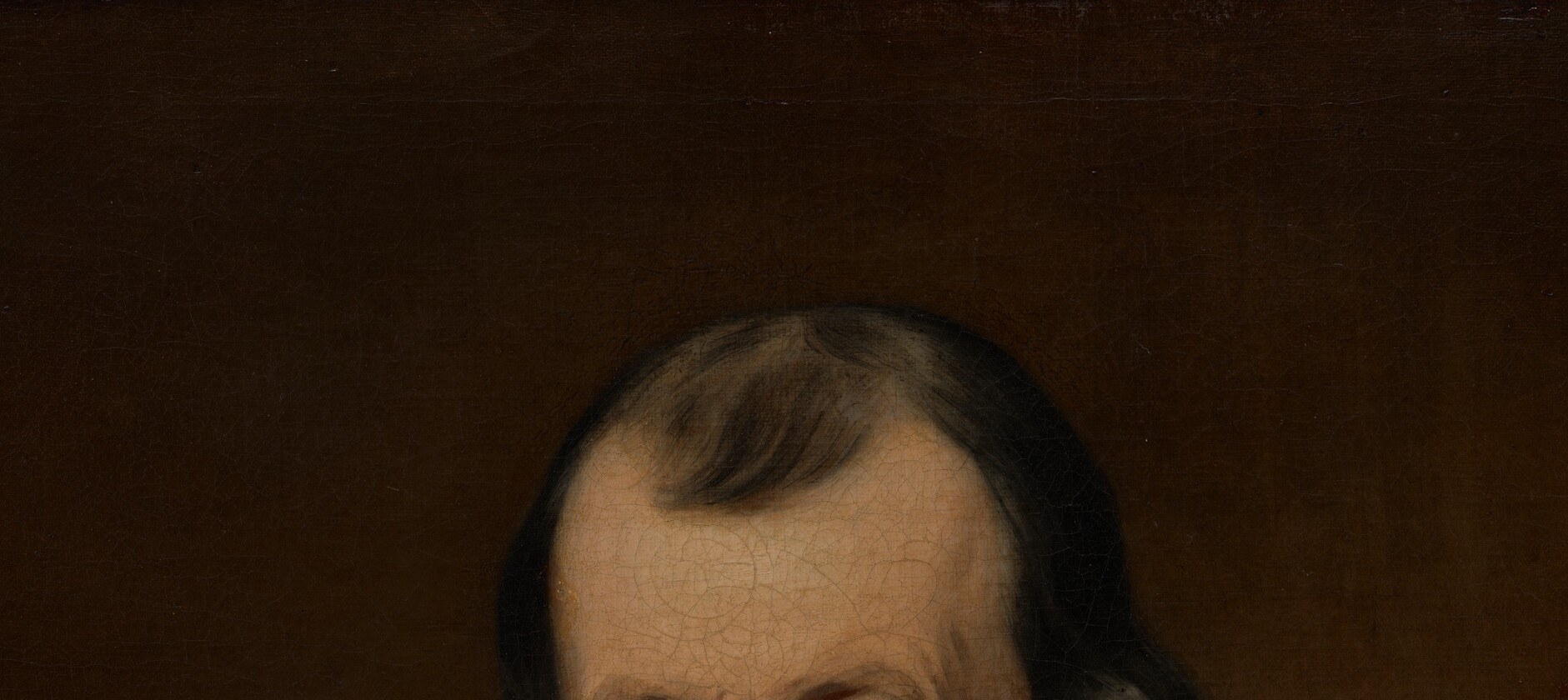 No powdered wig. The grey hair is a Republican statement.
