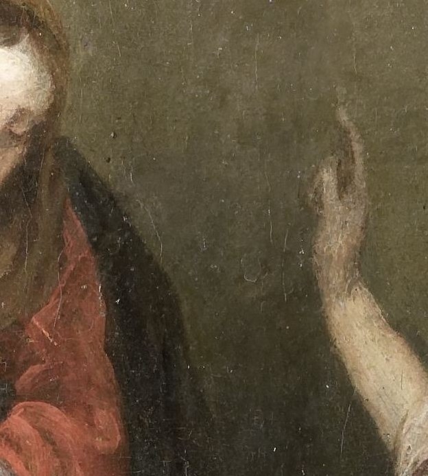 Mary receives the news with humility and devotion.