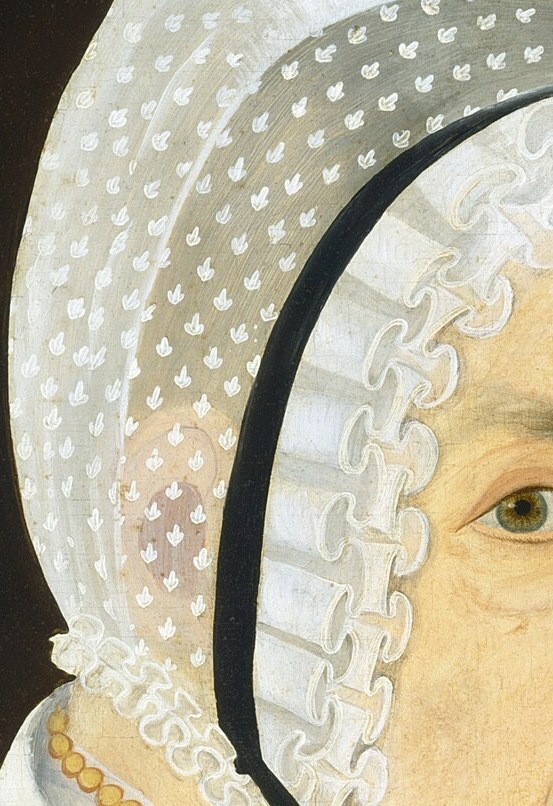 Look closely at the intricate lace details.