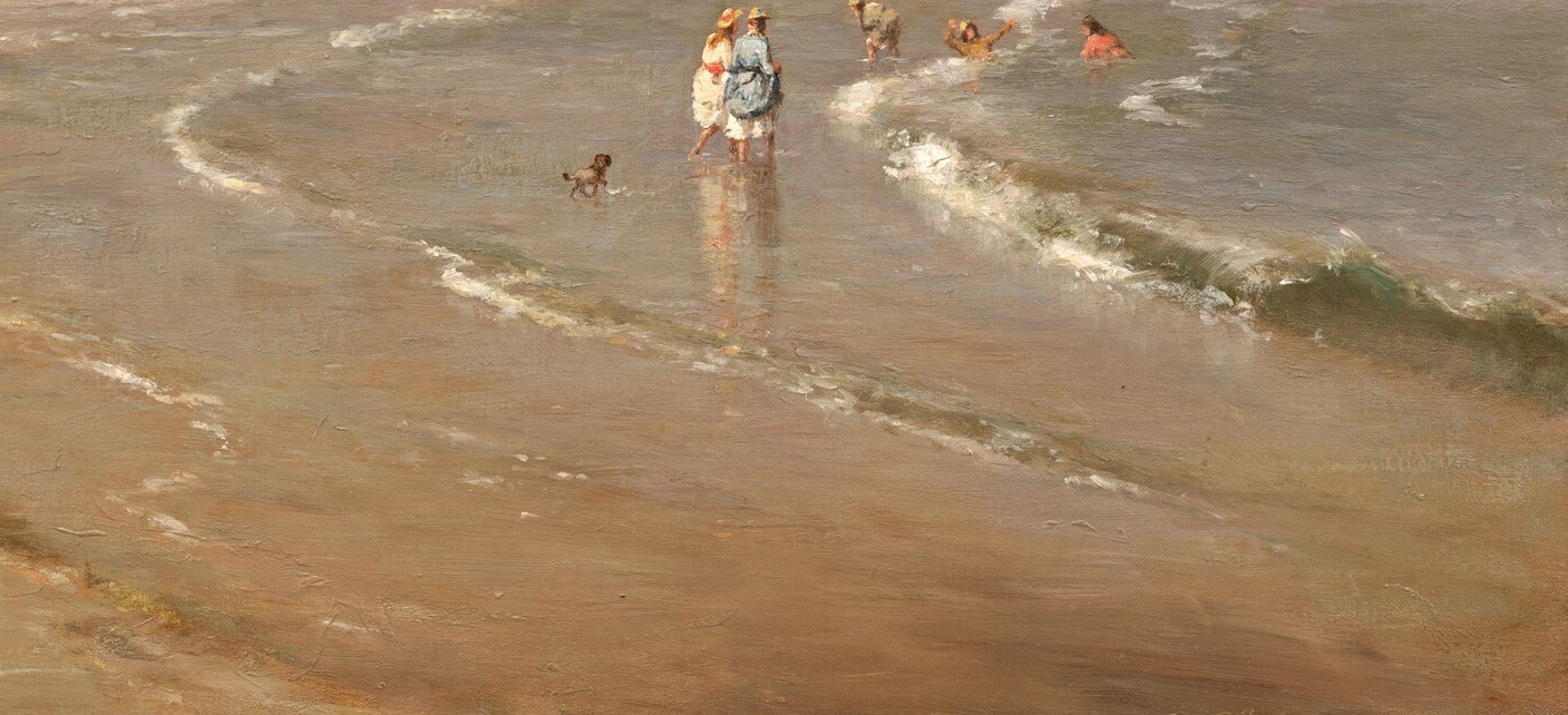 See how the gentle waves dissolve into the sand.