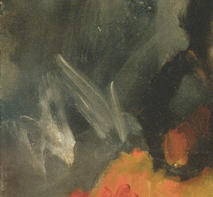 His brushstrokes are visible, a style he explored.