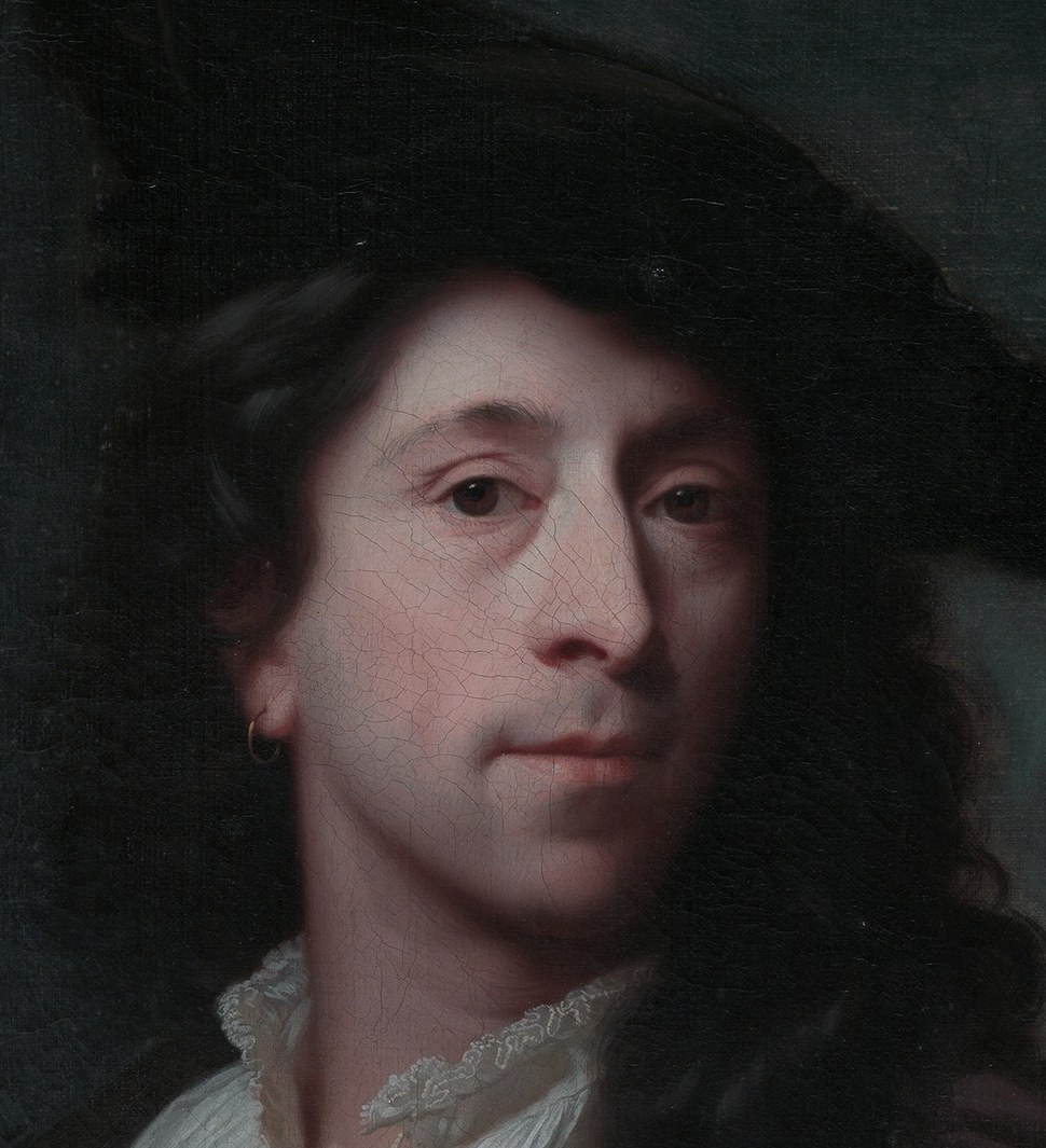 In this self-portrait, he fixes us with a calm, direct gaze.