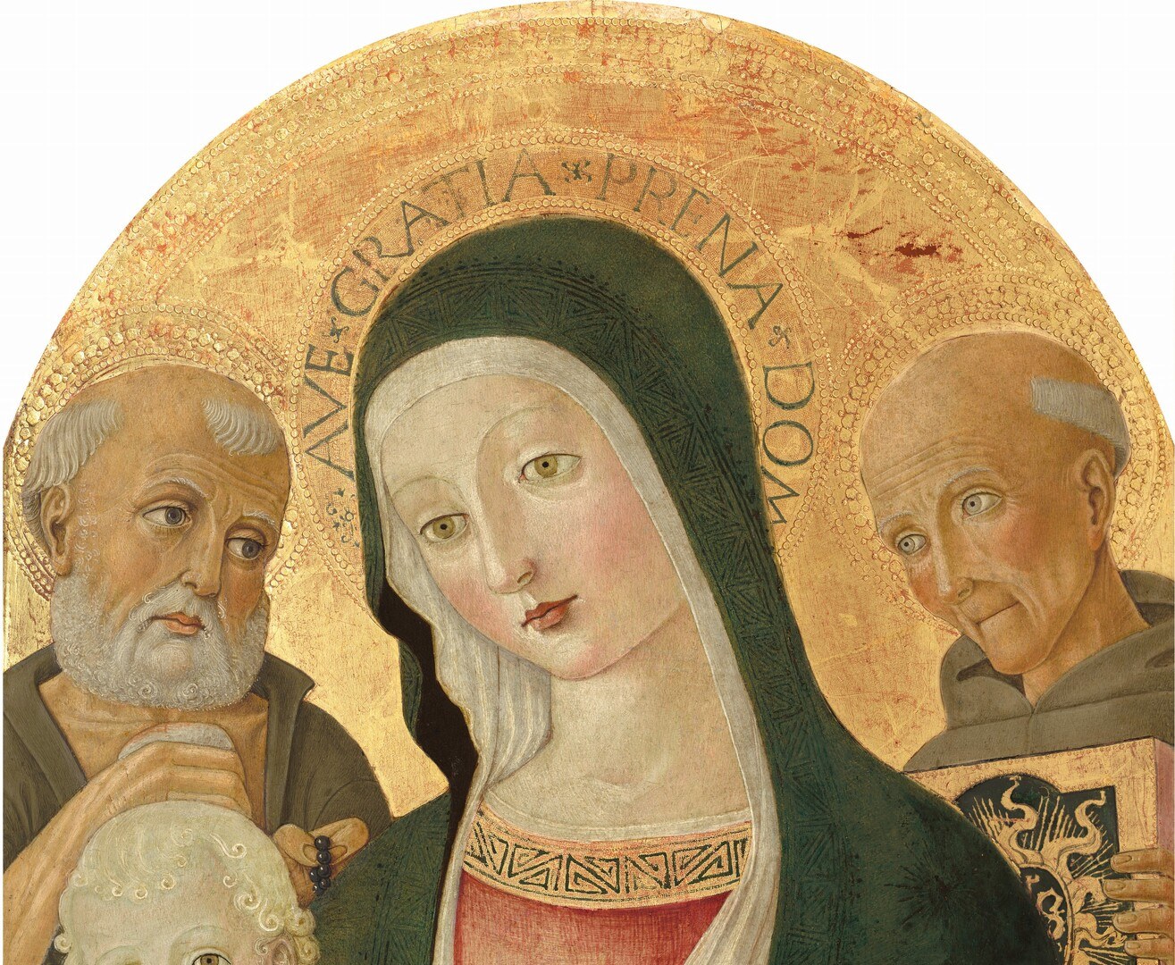 This is not sky or architecture , it is sacred, timeless space rendered in actual gold; the Sienese school's deliberate refusal of Renaissance perspective in favor of theological abstraction