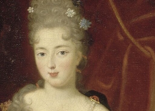 Her serene expression and direct gaze suggest a composed and perhaps slightly melancholic noblewoman.