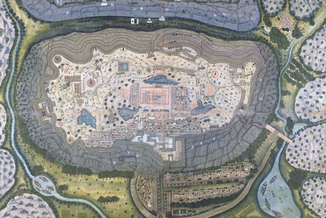 Jaipur, cut from paper in 1814.