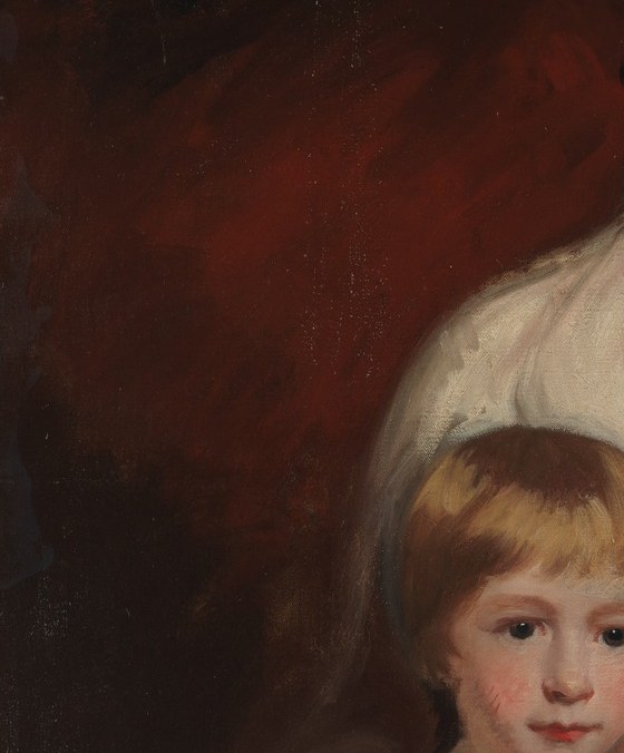 A generation earlier, a mother in a portrait would have sat apart, formal and distant.