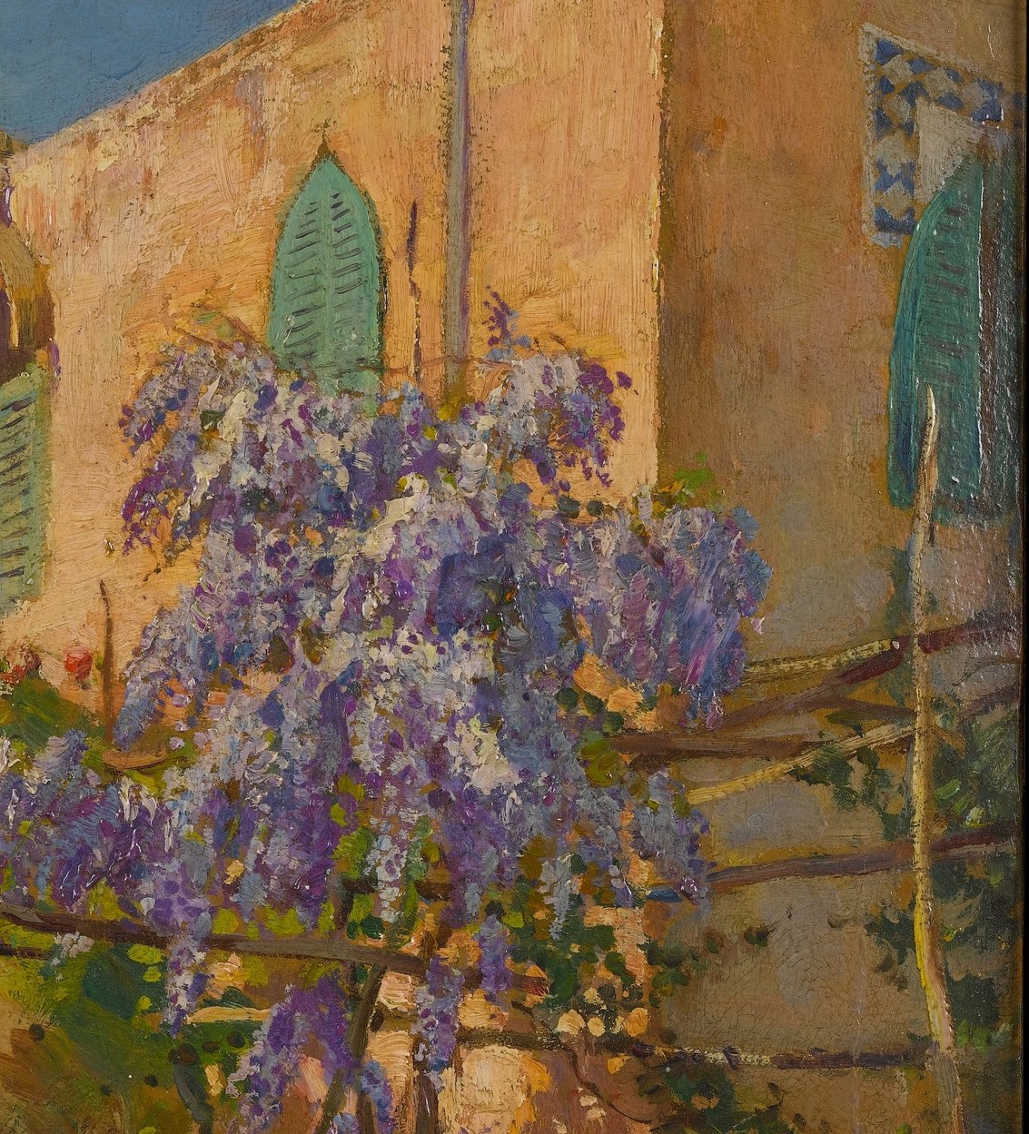 It gives the painting a lively, tangible surface.