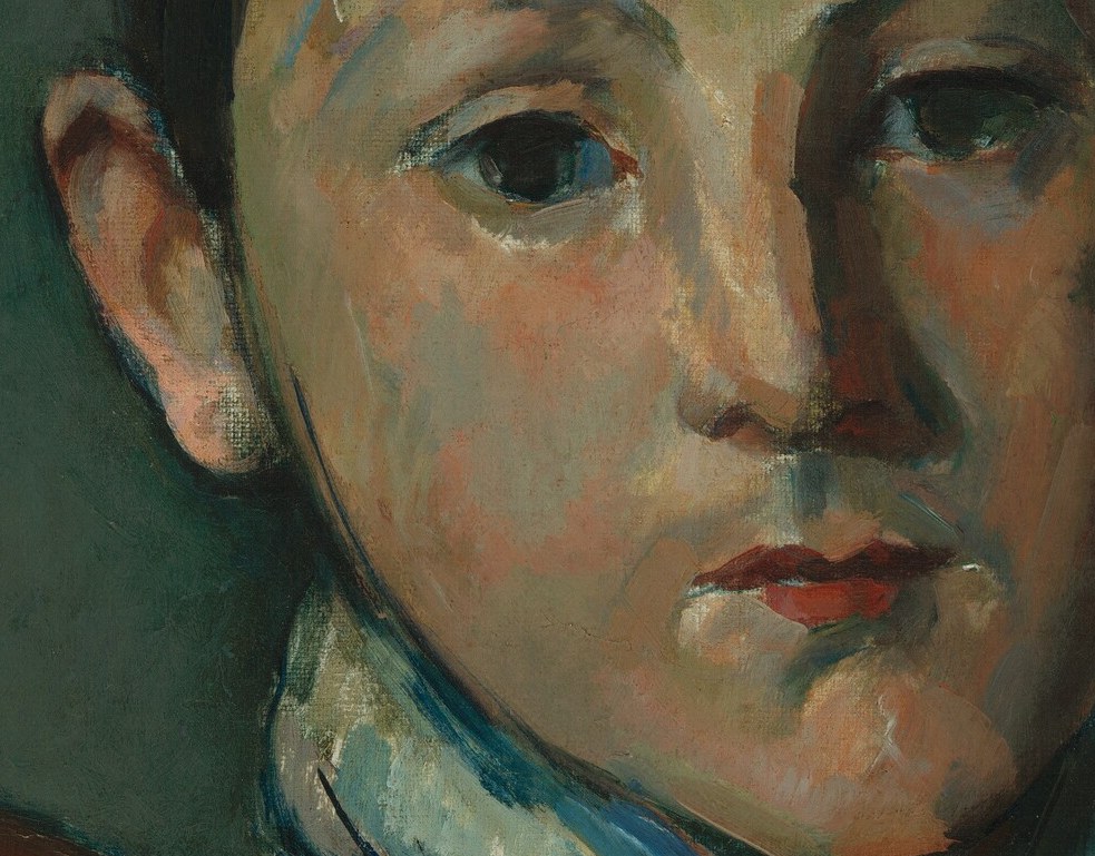 He built the face out of shifting color, not shadow.