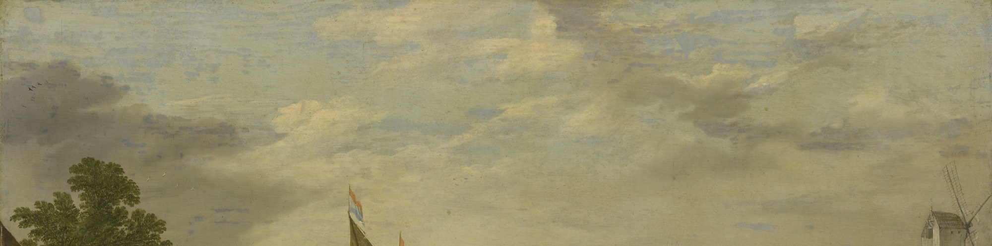 The sky occupies nearly half the canvas, a Dutch compositional convention; the turbulent clouds and warm light break suggest a weather event passing, adding temporal drama.