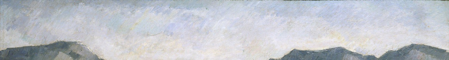 The sky barely exists. A thin pale strip. All the depth is taken out.