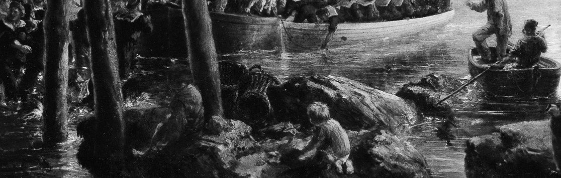 Look closely at the foreground, beside the rocks.