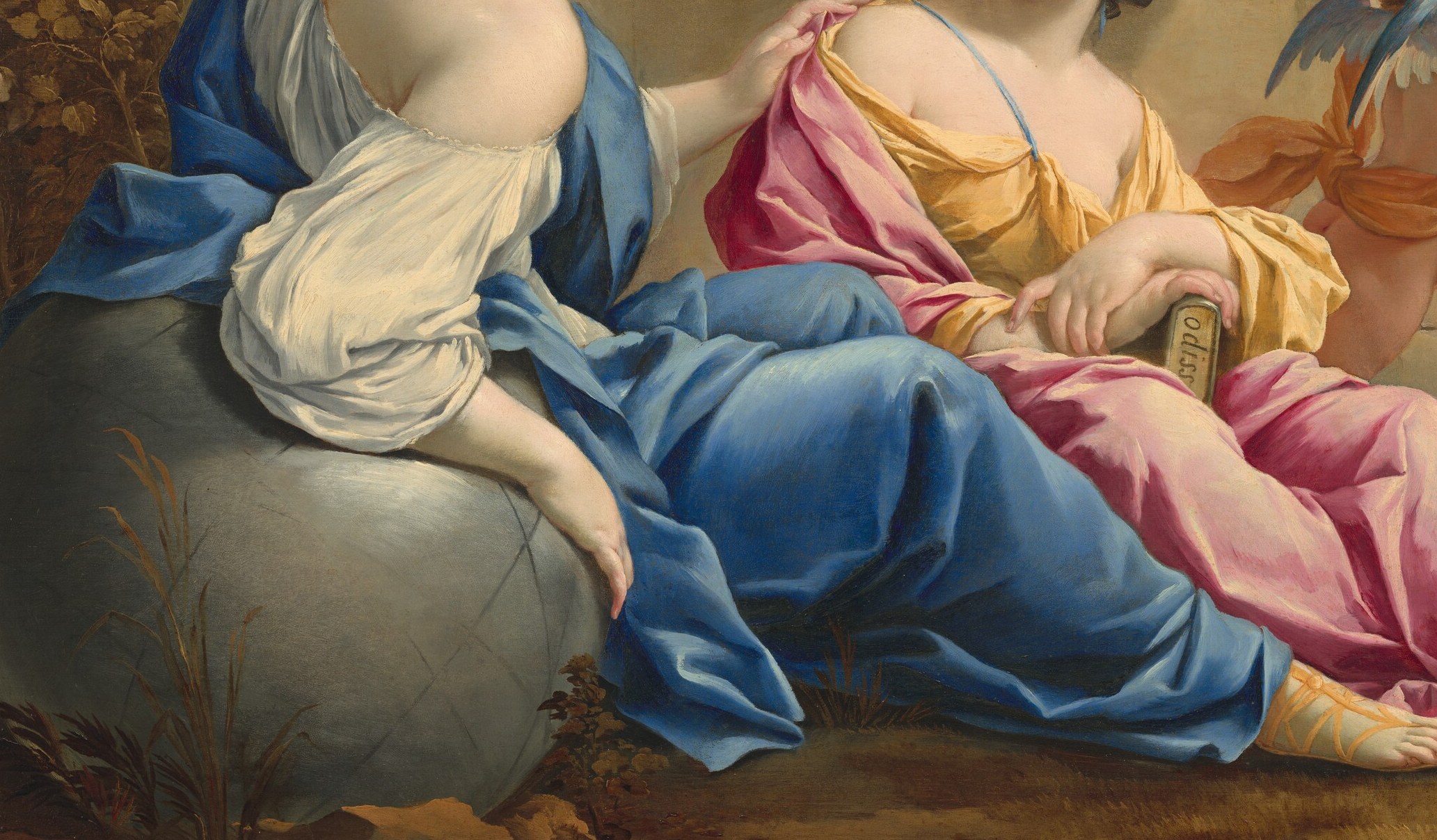 The dramatic lighting and rich drapery are hallmarks of his style.