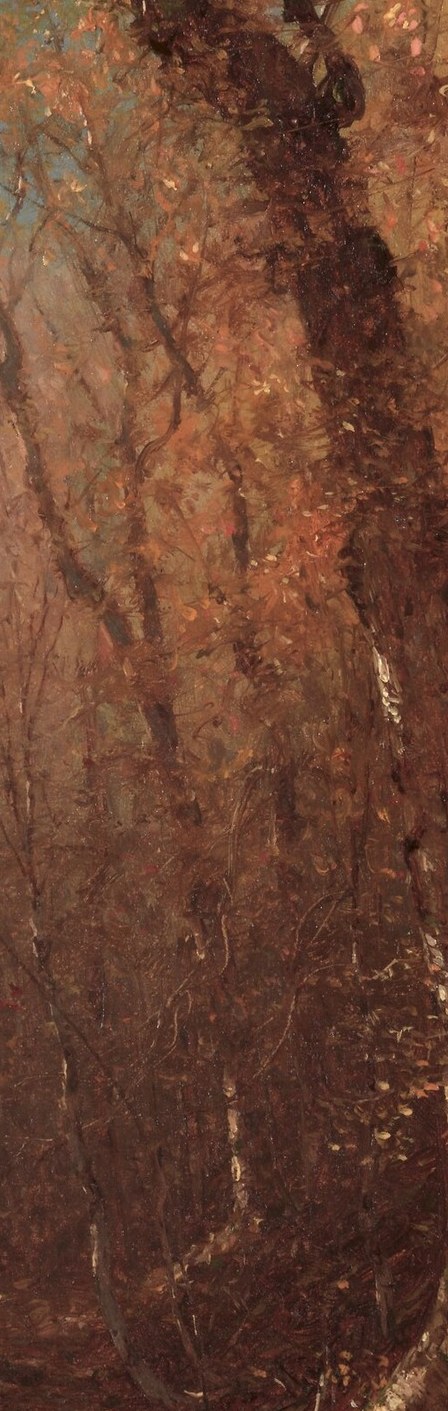 Gifford applied paint to make rough wood.