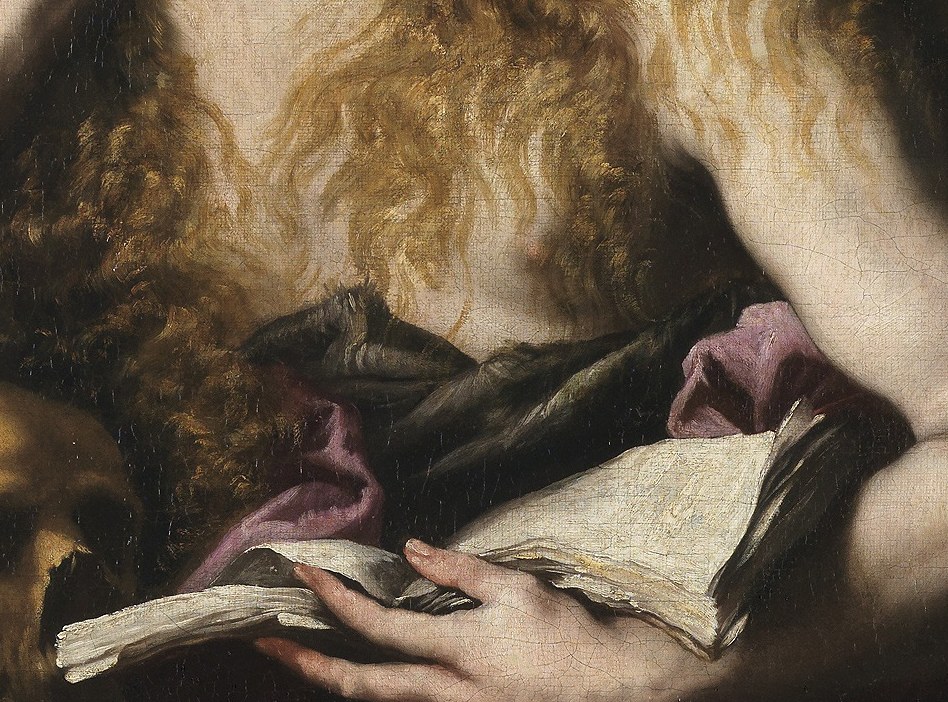 But the light on her hair suggests divine grace.