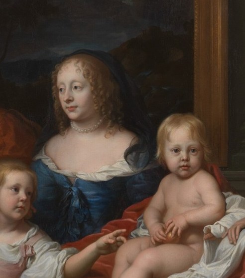 The youngest child is placed at the compositional heart of the right half , embodying the family's future and Jabach's legacy.