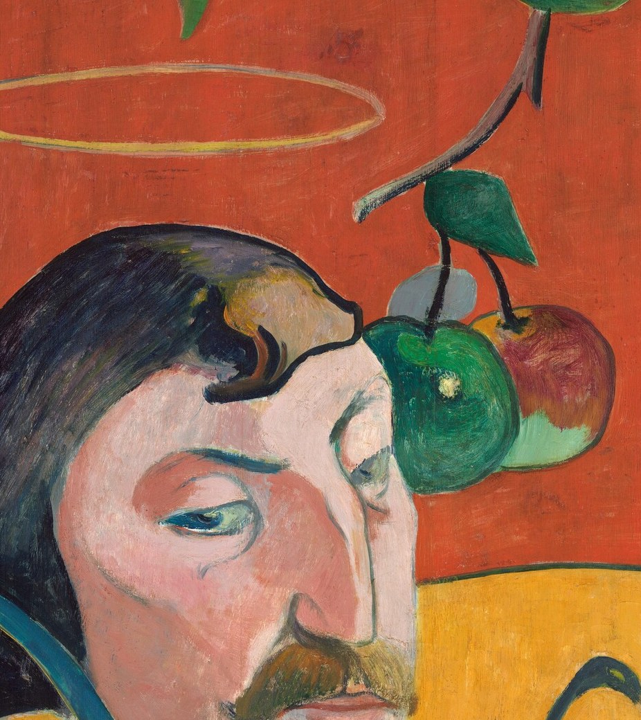 The confrontational frontal self-image , heavy-lidded, unsmiling, projecting a deliberate psychological weight that dares the viewer to look away.