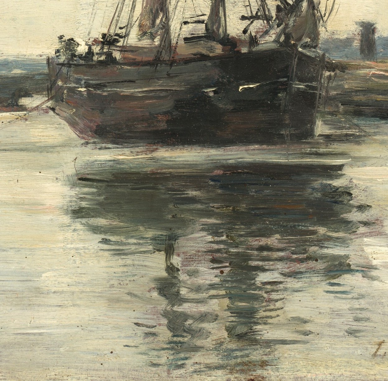 Loose strokes create shimmering reflections and movement.
