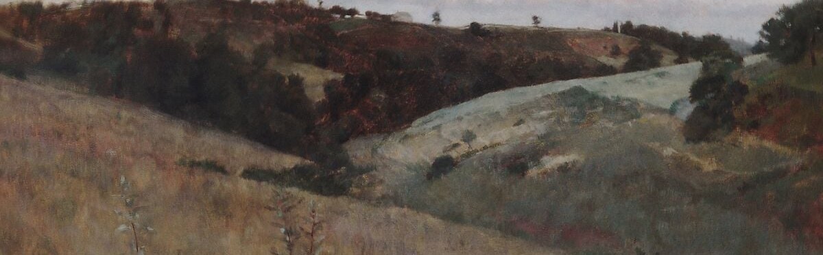 The varied terrain of the hills forms the primary structure of the landscape, guiding the viewer's eye through the scene.