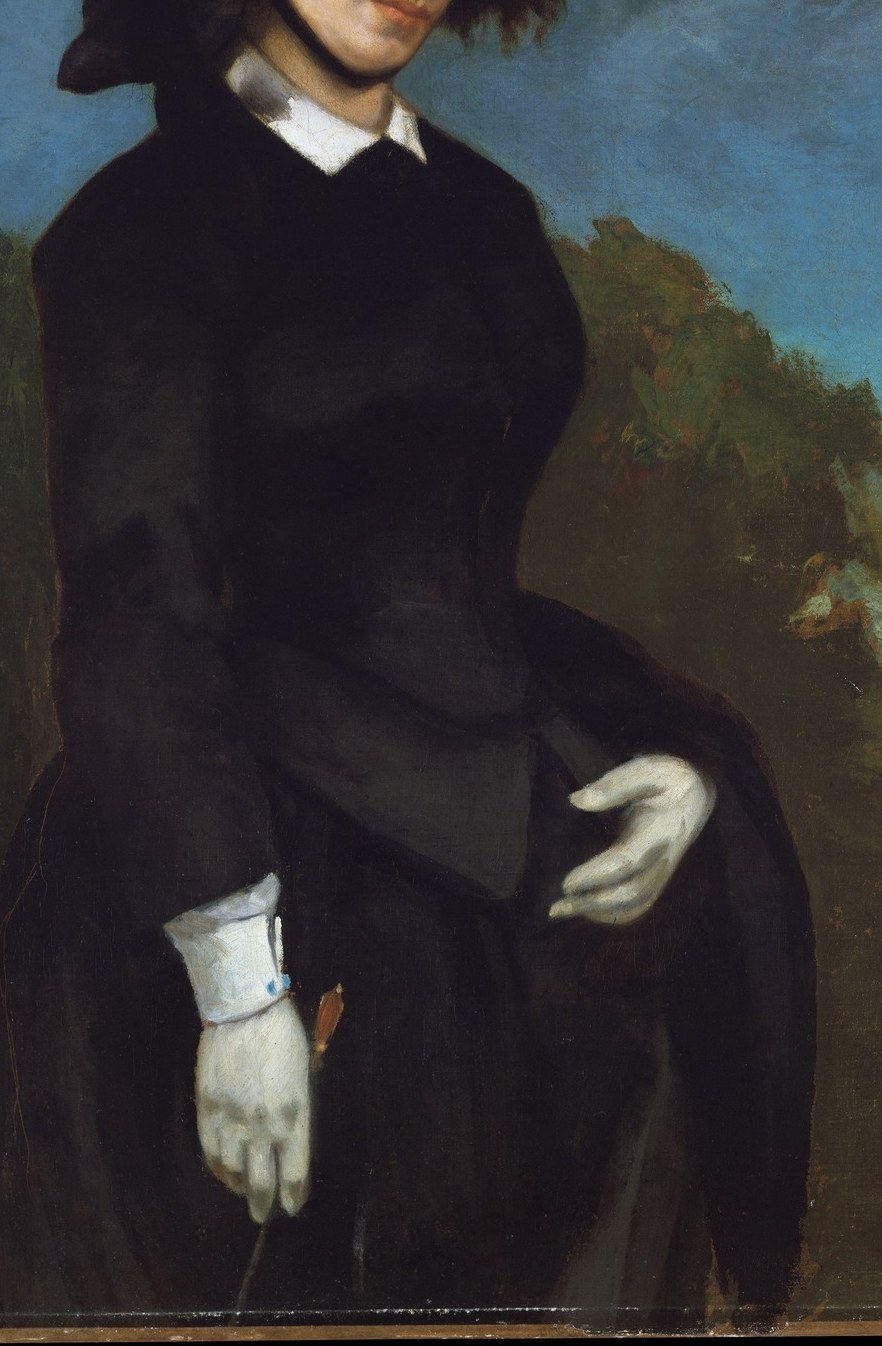 Courbet used thick, bold brushstrokes, called impasto.