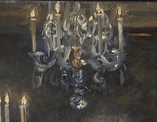 He used thick, visible brushstrokes, especially in the light.