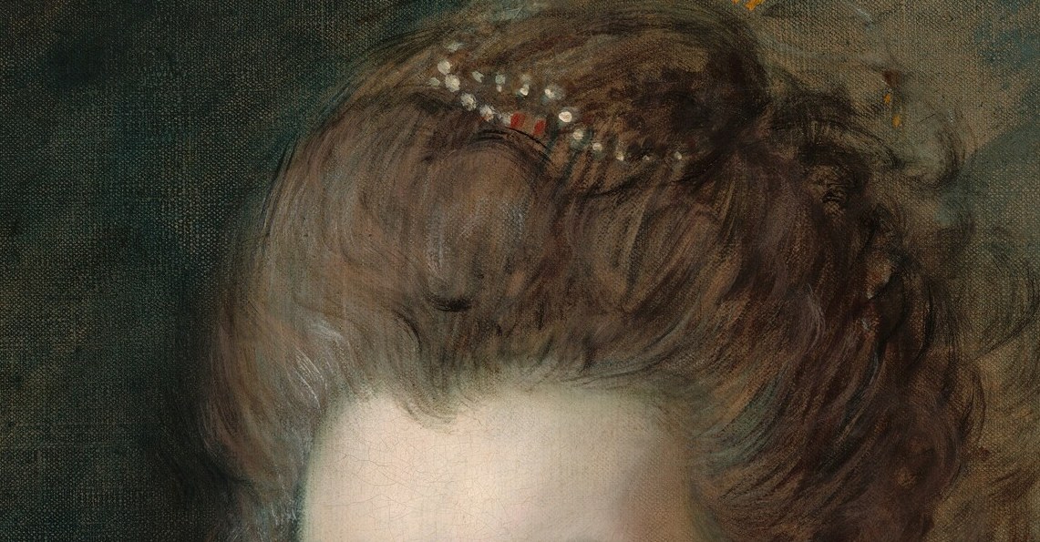 Look at her eyes. Gainsborough gave them real weight.