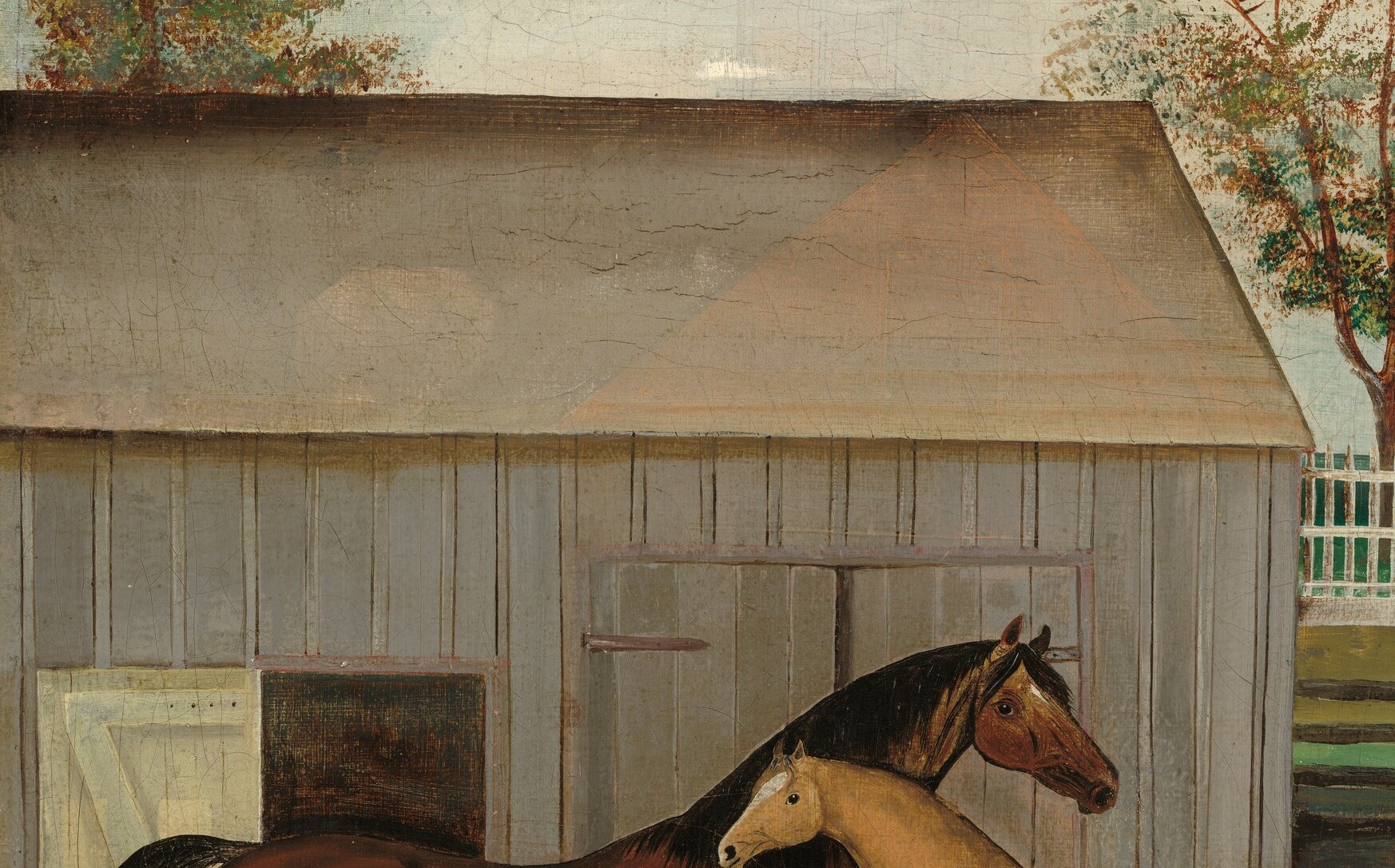 This barnyard shows the daily rhythms of farm life.