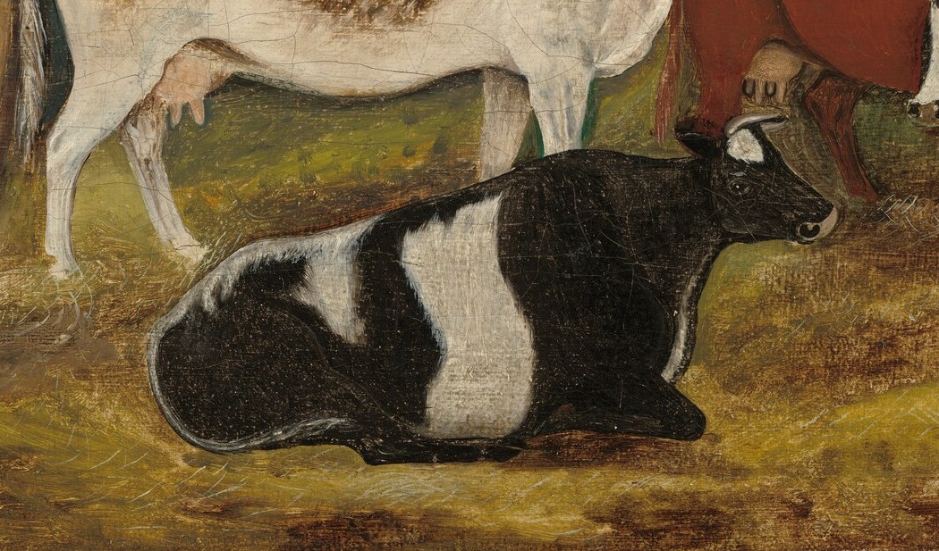 A sleeping calf signals the continuation of the herd.