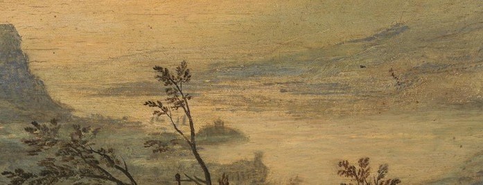 The atmospheric perspective creates a sense of immense depth and distance.