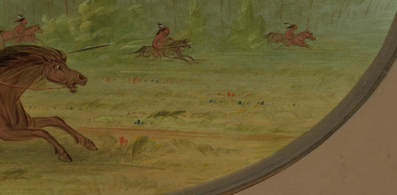 This painting, made decades later, recalls his journeys.