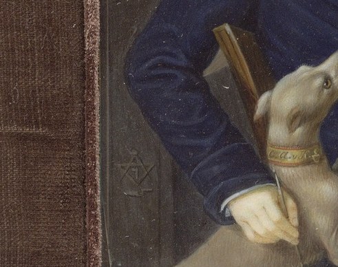 His hand rests on an open book. A shared pursuit.