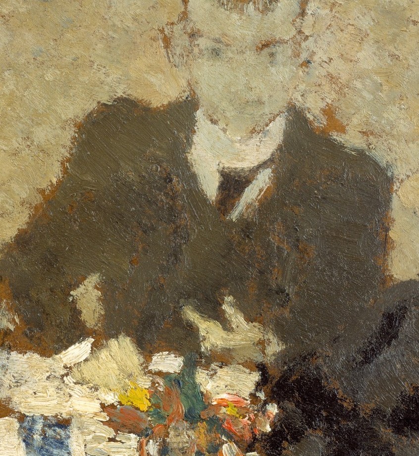 His face is indistinct, suggesting a focus on the atmosphere rather than individual identity.