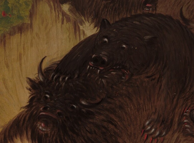 He captures the brutal struggle of nature.