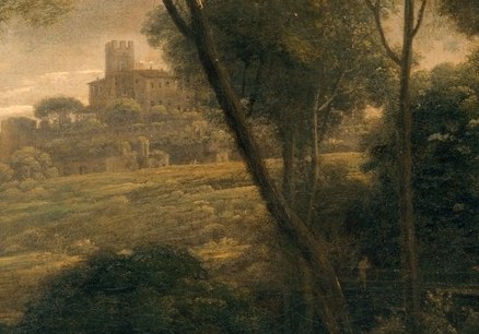 That shepherd points you toward a castle, a world beyond the frame.