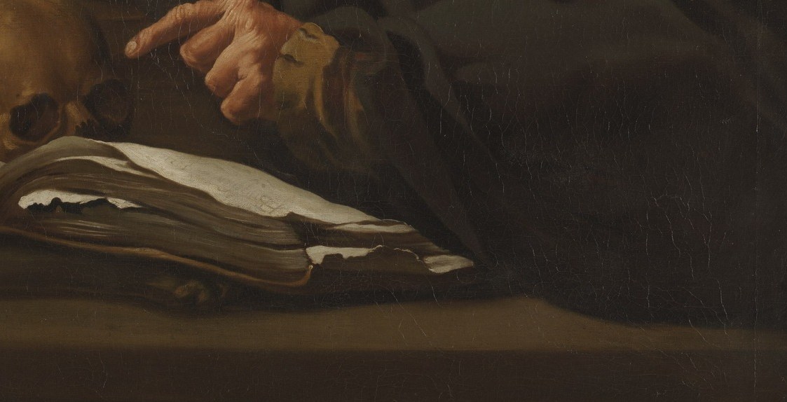Jerome's Vulgate , scripture literally underlies the skull, visually arguing that study and salvation are inseparable
