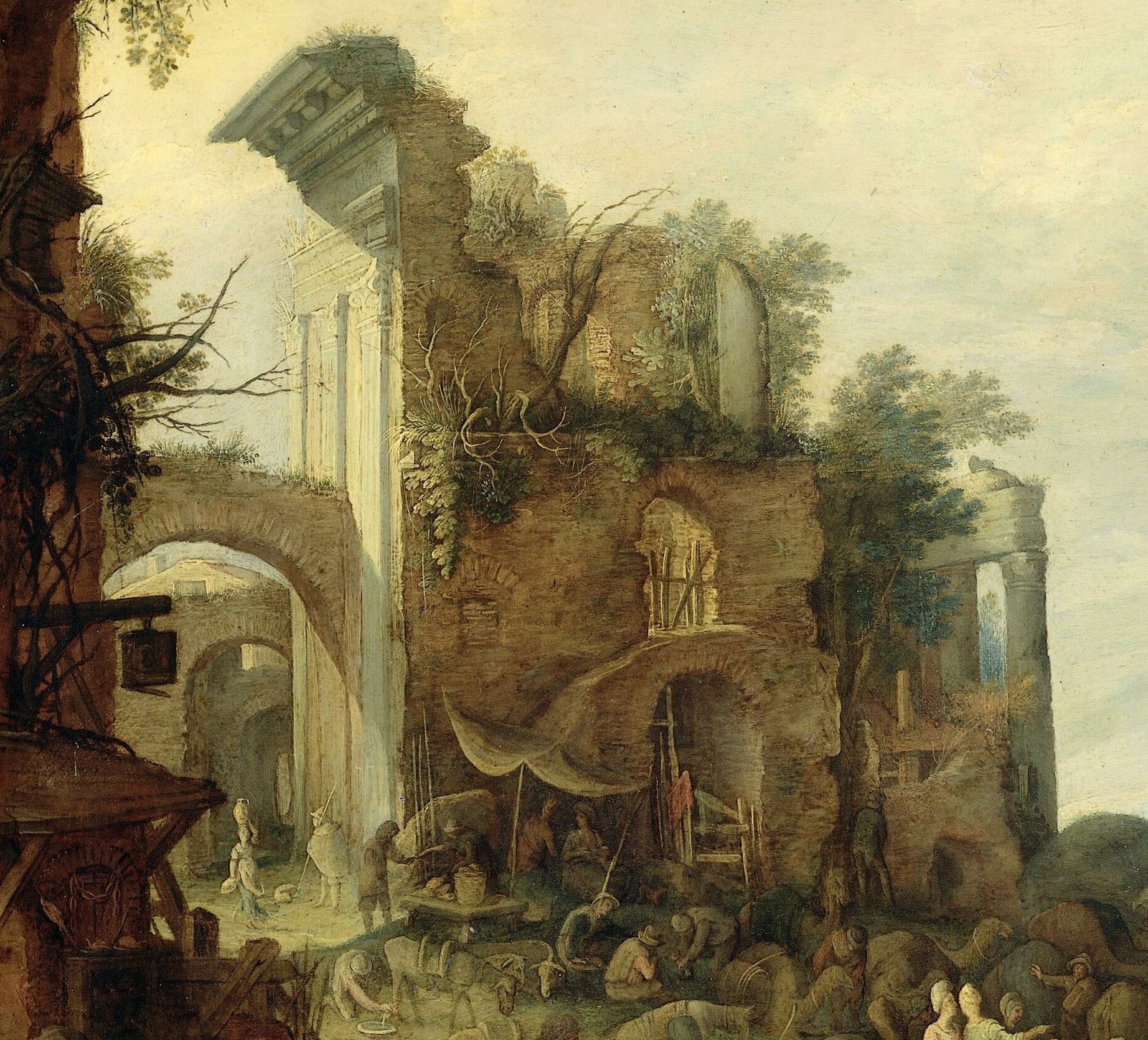 The crumbling archways are pure invention.