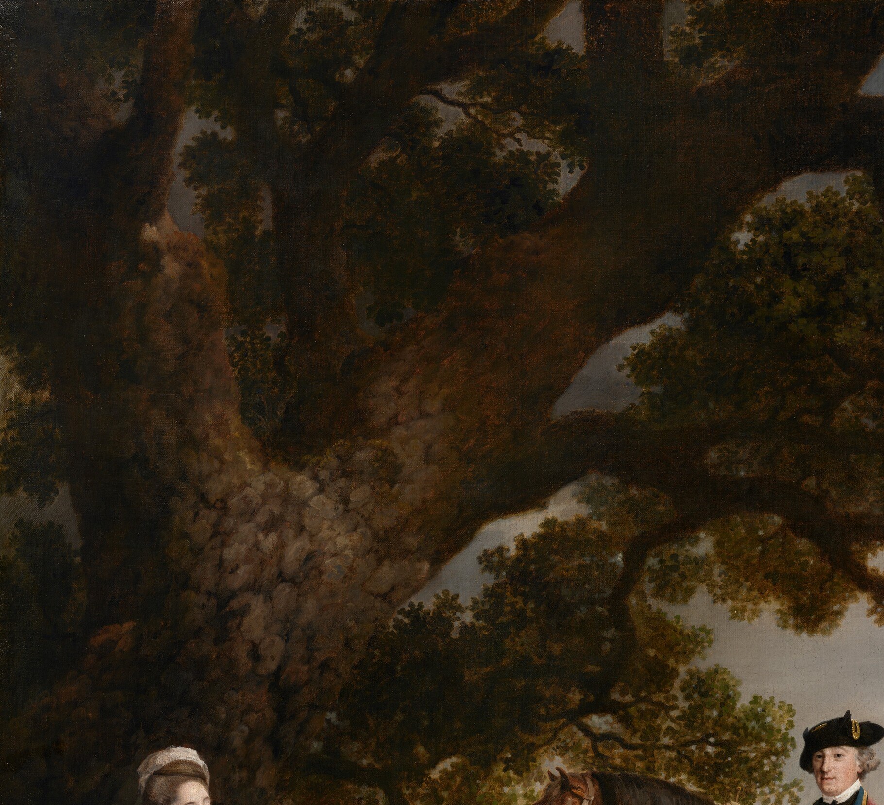 He also perfectly captured the texture of the old oak tree.