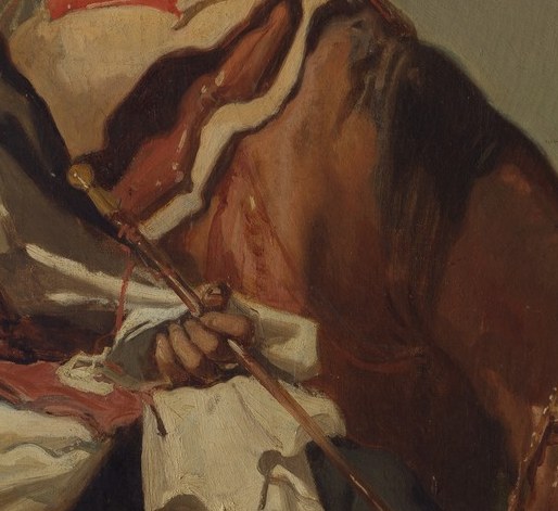 Look at the careful details on the horse's ornate saddle.