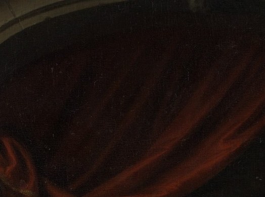 His eyes meet the viewer across 360 years , the classic self-portrait challenge of painting one's own scrutinizing stare with unflinching clarity.