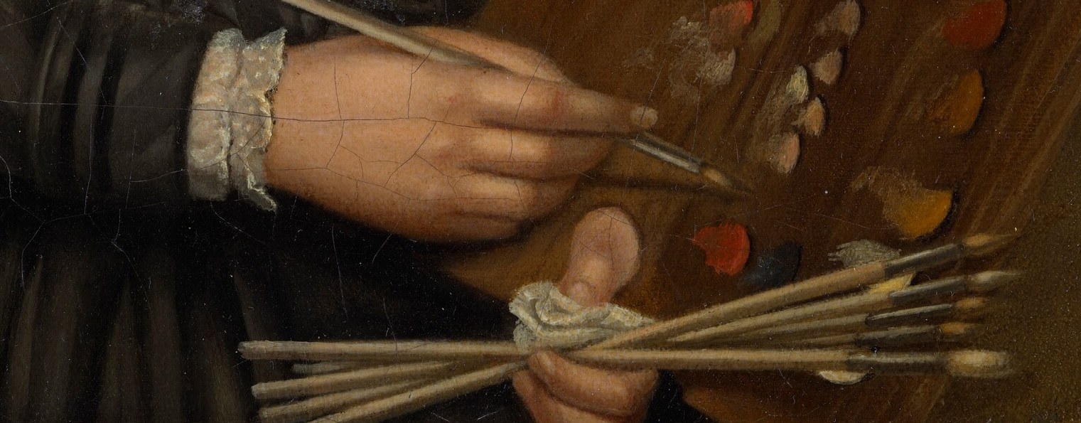 But look closely at what she holds in her hands.