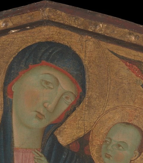 Notice the halo encircling only His head.