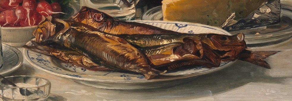 He captures how light falls on the smoked fish, making it glisten.