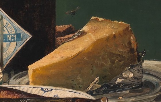 See the light on the pores of the cheese, and its texture.